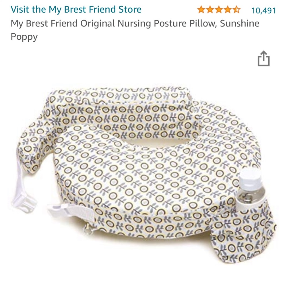My Brest Friend Nursing Pillow sunshine poppy